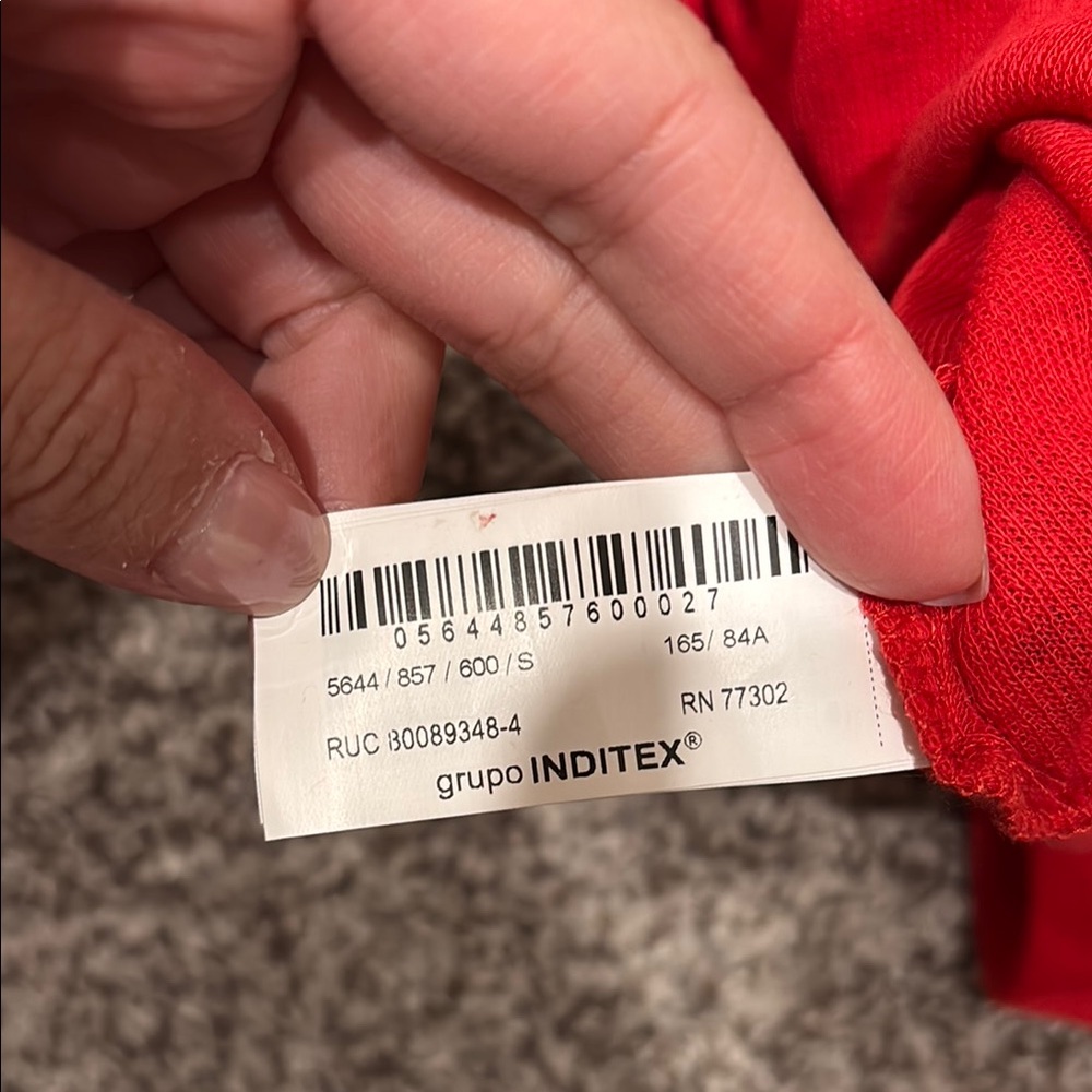 Red Off-Shoulder Top - Picture 3 of 4